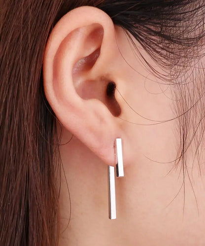 T Bar Drop Geometric Ear Jacket Earrings