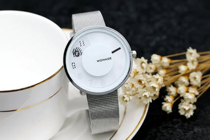 Unsex Mesh Steel Wrist Quartz Watches