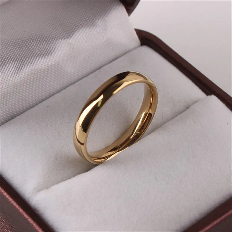 4mm Width Stainless Steel Smooth Circles Rings