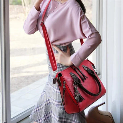 Luxury Leather Shoulder Bag 4pcs/set