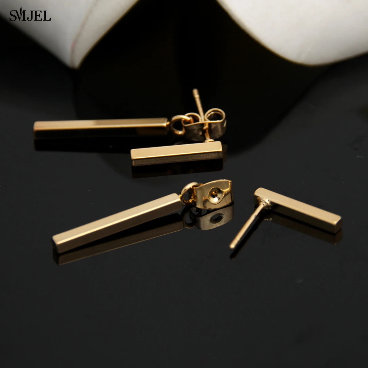 T Bar Drop Geometric Ear Jacket Earrings