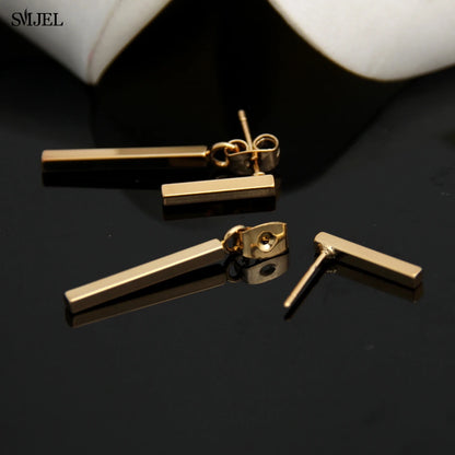 T Bar Drop Geometric Ear Jacket Earrings