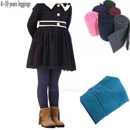 Autumn Winter Girls Leggings Plus Velvet To Keep Warm Candy Colors Leggings