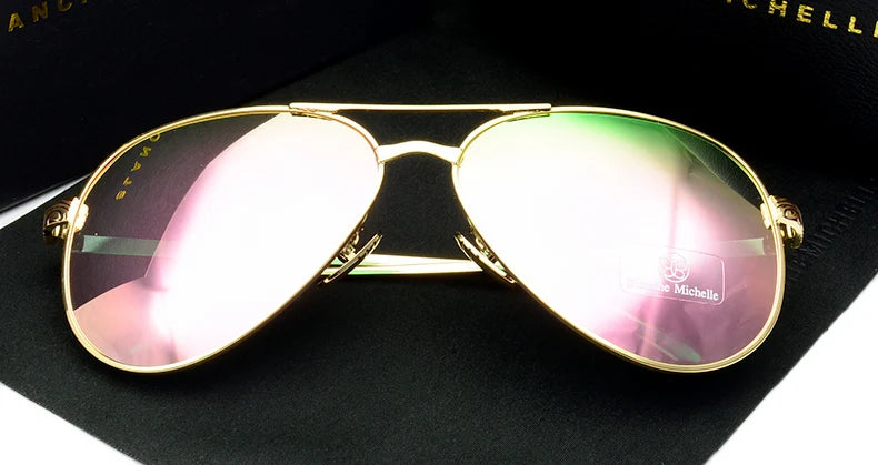 Pilot Polarized Mirror Vintage Sunglasses