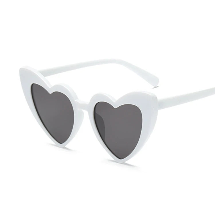 Love Heart Cat Eye Vintage Red Heart Shape Sun Glasses