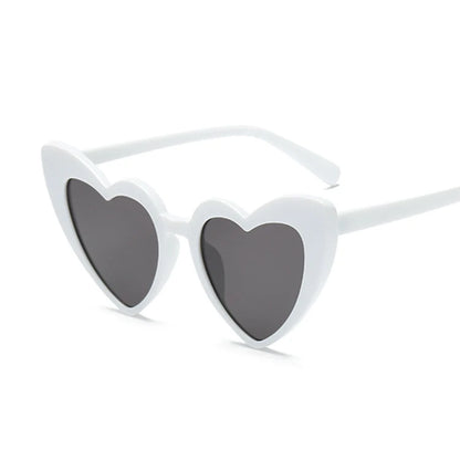 Love Heart Cat Eye Vintage Red Heart Shape Sun Glasses