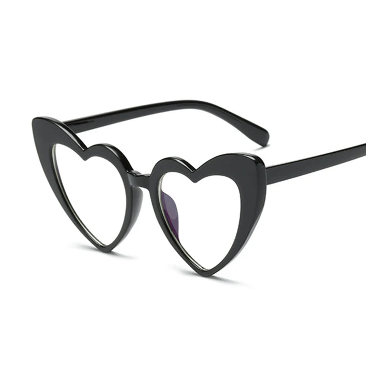 Love Heart Cat Eye Vintage Red Heart Shape Sun Glasses