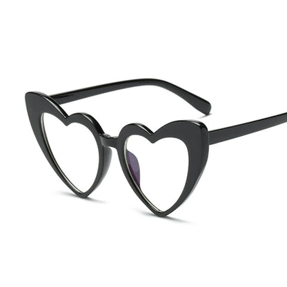 Love Heart Cat Eye Vintage Red Heart Shape Sun Glasses
