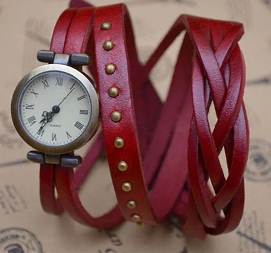 Shsby Roma Vintage Cowhide Spirally Wound Watchband