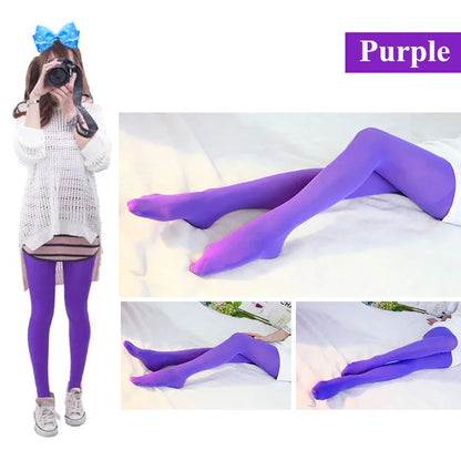 Black Sexy Tights Opaque Pantyhose 120D Seamless Winter Warm Thick Socks