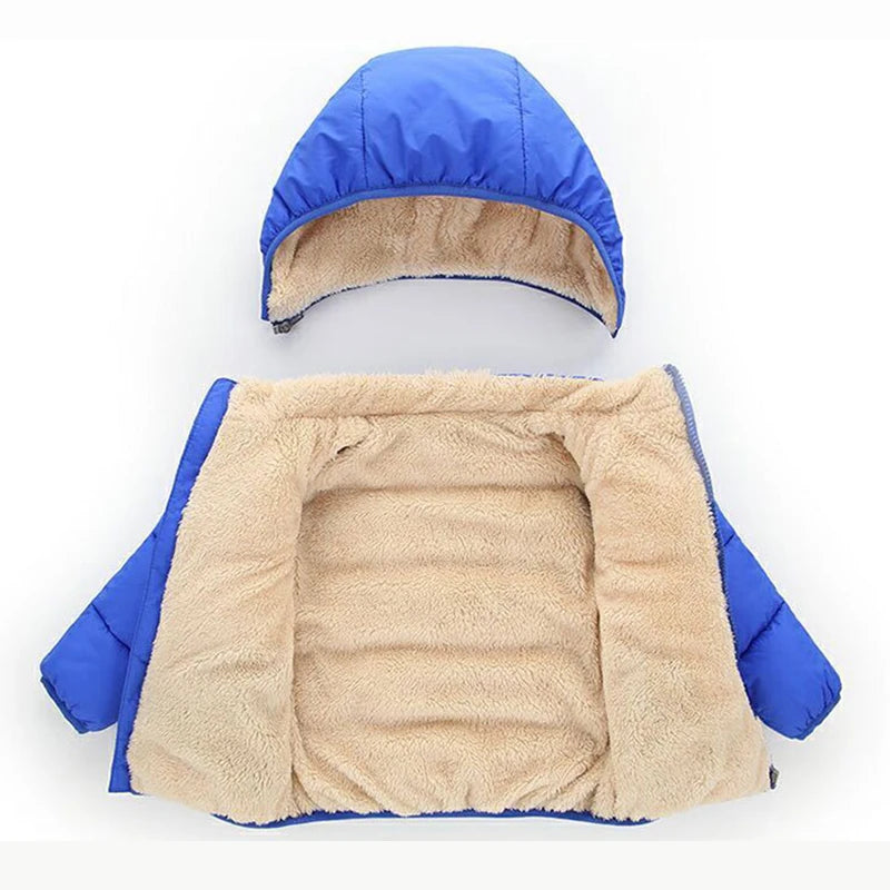 Winter Thick Warm Plush Thicken Outerwear Fur Hooded Jacket K
