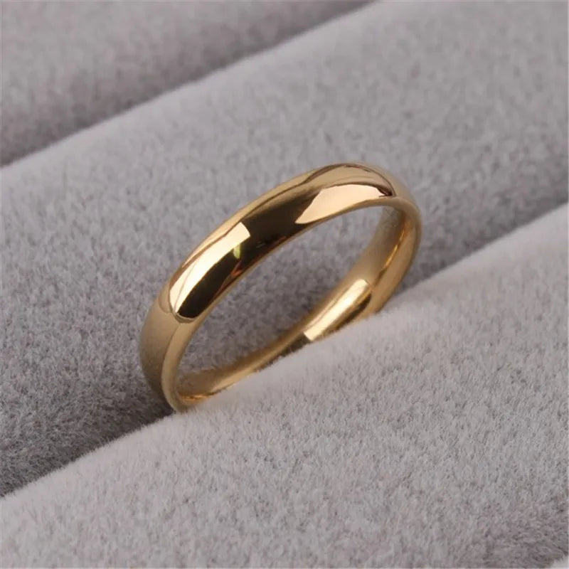 4mm Width Stainless Steel Smooth Circles Rings