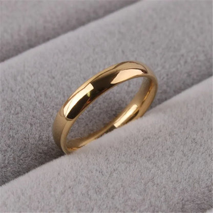 4mm Width Stainless Steel Smooth Circles Rings