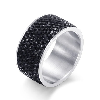 8 row Austria Crystal Stainless Steel Rings