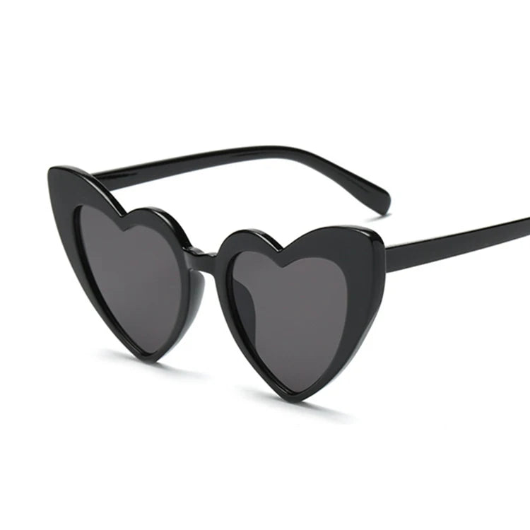 Love Heart Cat Eye Vintage Red Heart Shape Sun Glasses