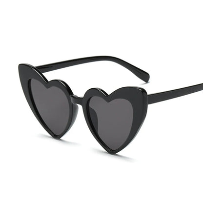 Love Heart Cat Eye Vintage Red Heart Shape Sun Glasses