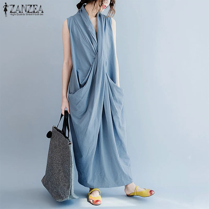 Oversize Asymmetrical Maxi Dress