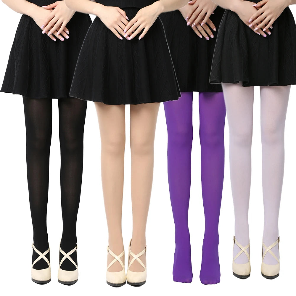 Black Sexy Tights Opaque Pantyhose 120D Seamless Winter Warm Thick Socks