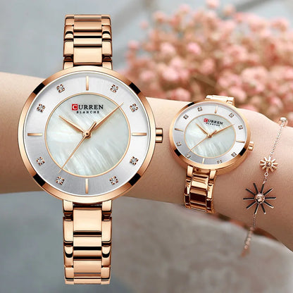 Rose Gold Quartz Waterproof watch