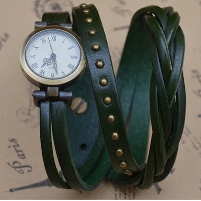 Shsby Roma Vintage Cowhide Spirally Wound Watchband