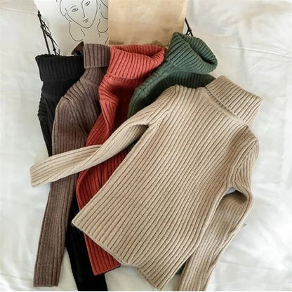 Winter Turtleneck Knitted Autumn Pullover Kids Knitwear Sweaters