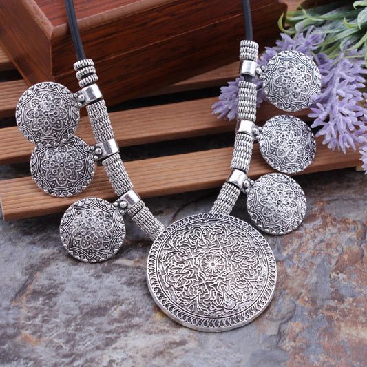 Statement Ethnic Vintage Tibetan Silver Color Necklaces