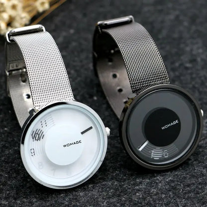 Unsex Mesh Steel Wrist Quartz Watches
