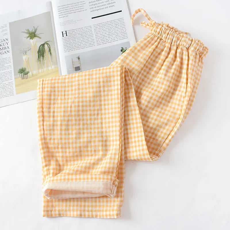 Cotton Double Gauze Thin Sleep Pants Sleep Pyjamas