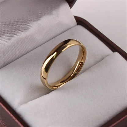 4mm Width Stainless Steel Smooth Circles Rings