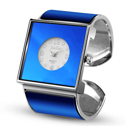 Big Stainless Steel Bracelet Luxury Crystal Watch