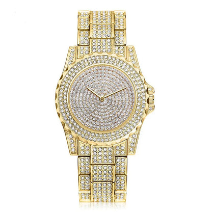 Luxury Crystal Shine Steel Quartz Watches