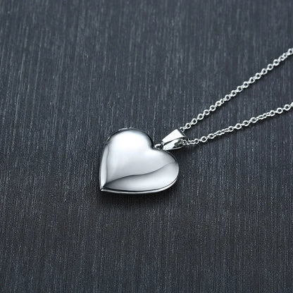 Photo Frame Glossy Stainless Steel Necklaces