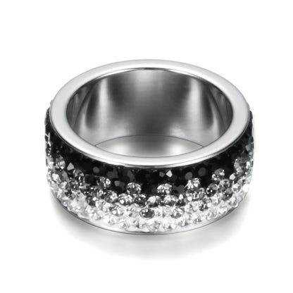 AAA Crystal Elegant Stainless Steel Rings