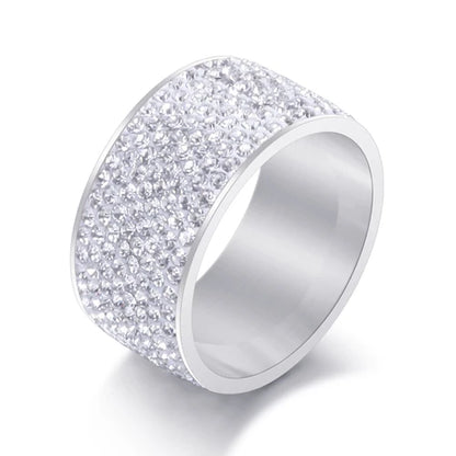 8 row Austria Crystal Stainless Steel Rings