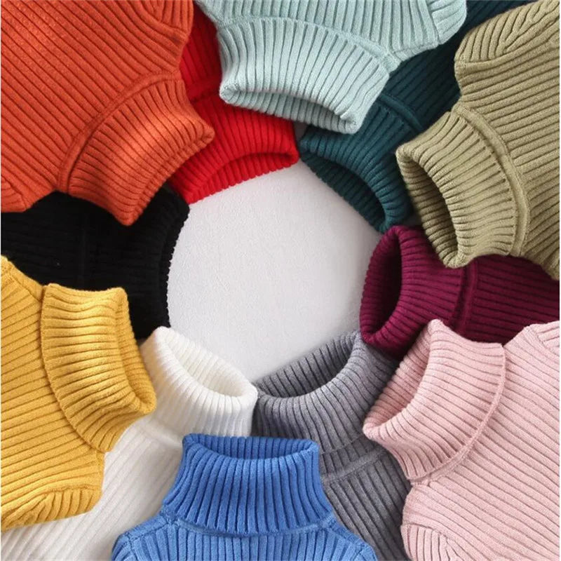 Winter Turtleneck Knitted Autumn Pullover Kids Knitwear Sweaters
