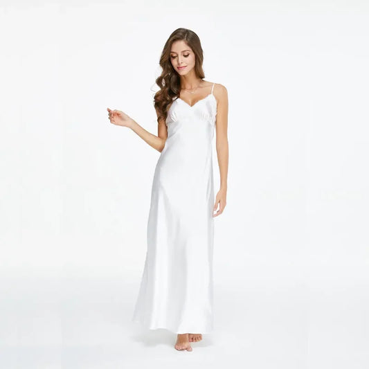 Spaghetti Strap Nightdress Long Sleepwears Lingerie