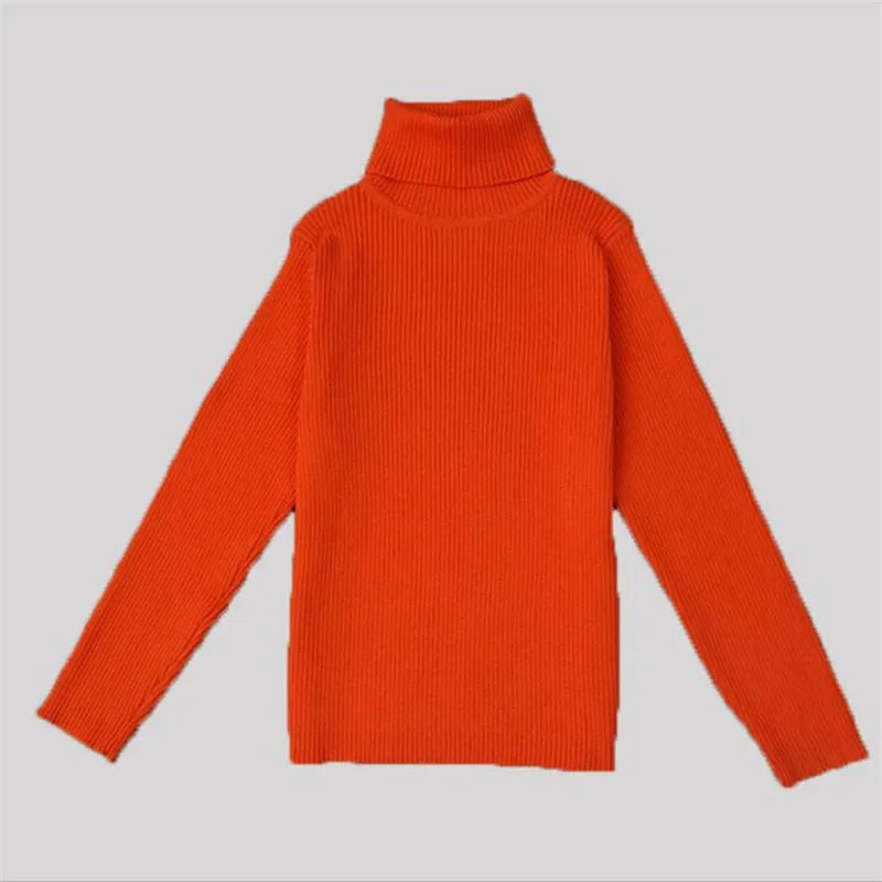 Winter Turtleneck Knitted Autumn Pullover Kids Knitwear Sweaters