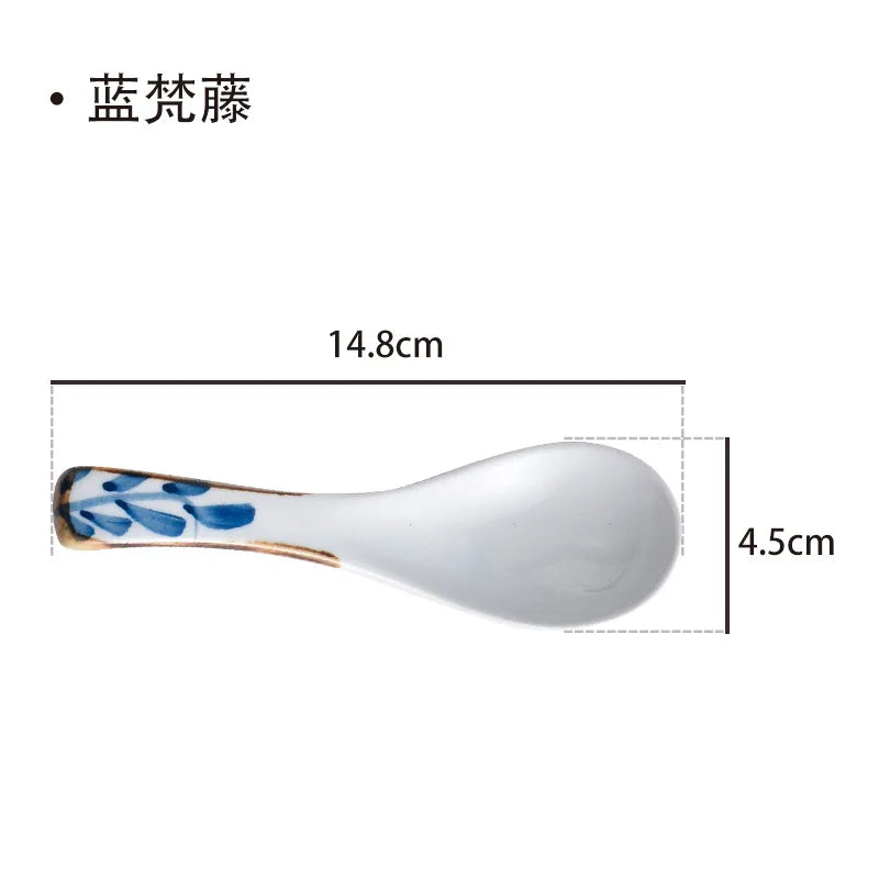 Ceramic Japanese Retro Bone Spoon