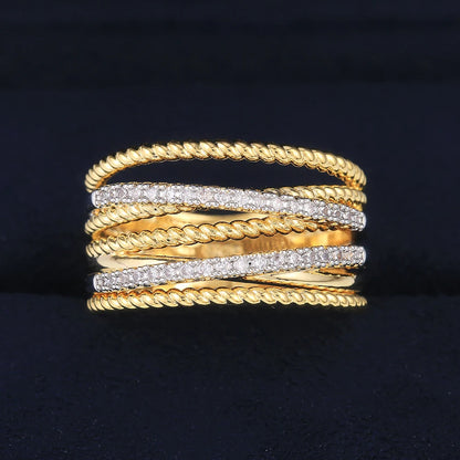 Twist Cross Finger Rin Classic Twine Rings