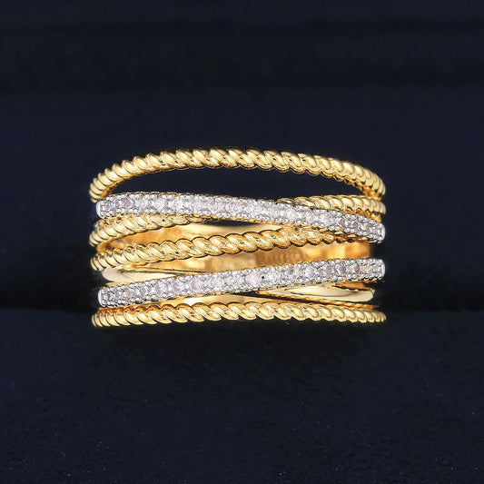 Twist Cross Finger Rin Classic Twine Rings