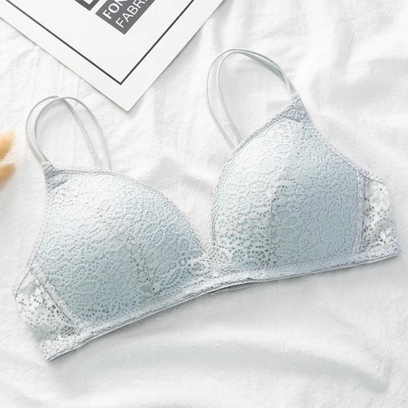 Sexy Lace Floral Wireless Bra F