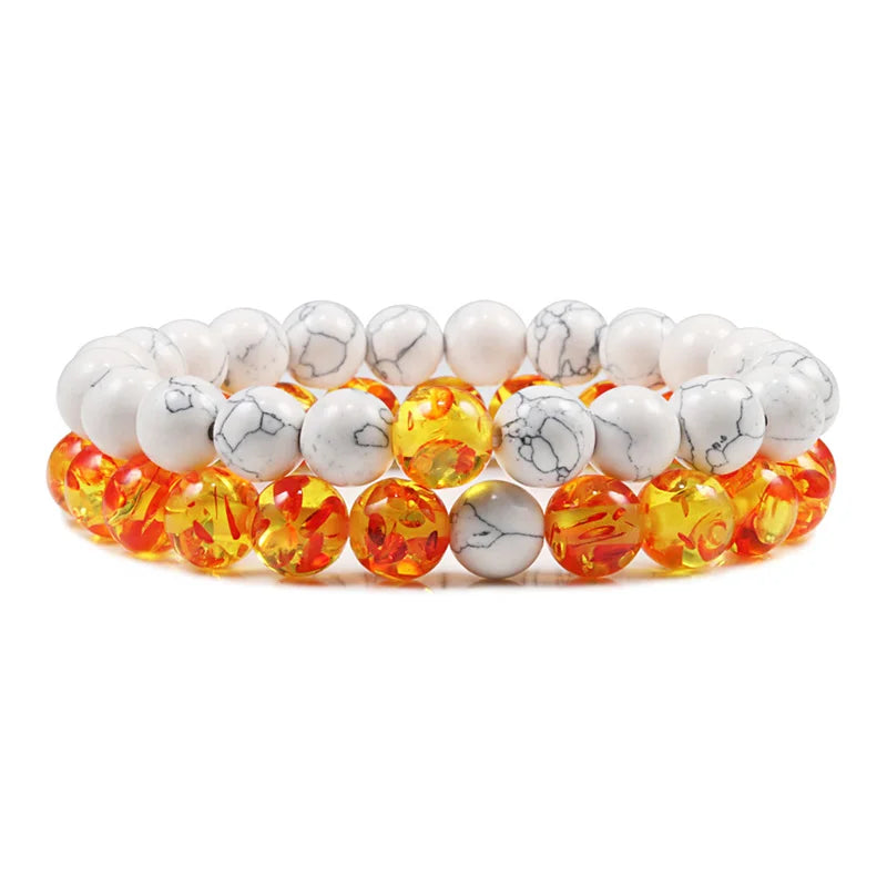 DANA Set Lava Stone Tiger Bracelets