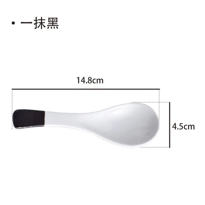 Ceramic Japanese Retro Bone Spoon