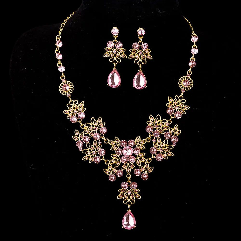 Multiple Colors Water Drop Crystal Rhinestone Sets