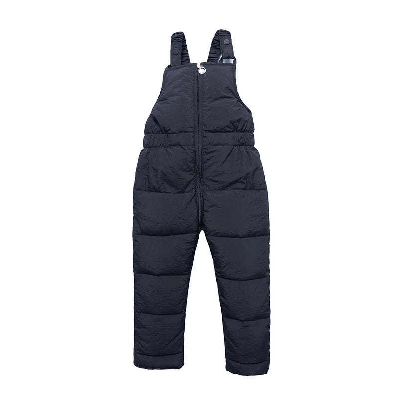 Winter Down Overalls Pants Autumn Thick Warm Ski Down Jumpsuit