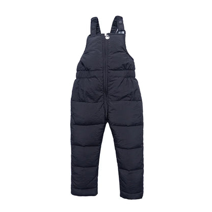 Winter Down Overalls Pants Autumn Thick Warm Ski Down Jumpsuit