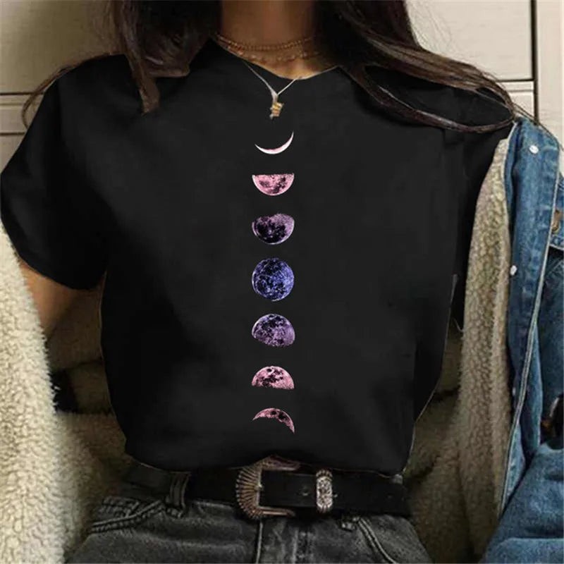 Moon Print T-shirts
