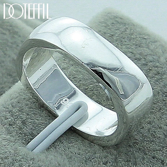 925 Sterling Silver Square Circle Rings
