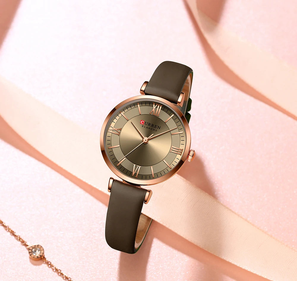CURREN Quartz Leather Elegant Watches