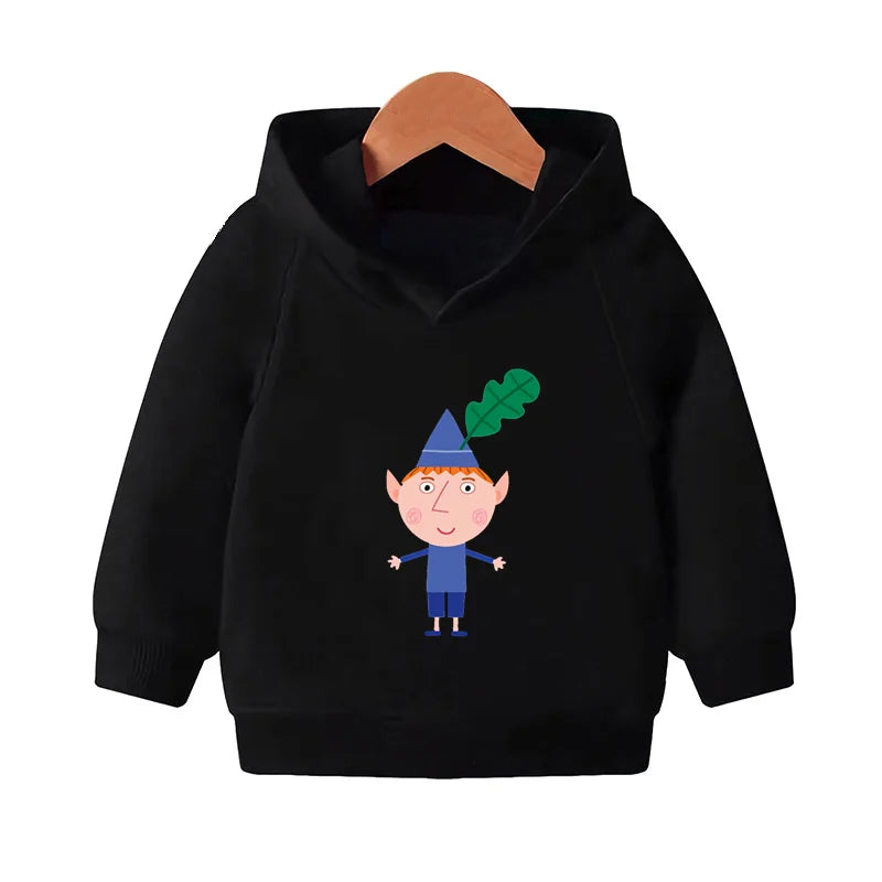 Ben and Holly Kingdom Cartoon Cute Sweatshirts Autumn Pullover Hoodies